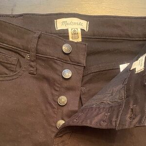 Madewell Mid-rise skinny black Button-Fly Jeans